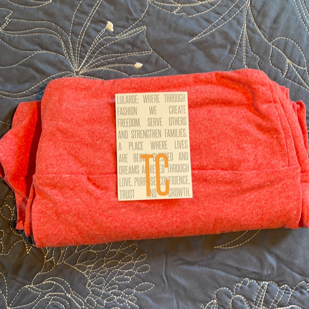 NWT LuLaRoe Pink Marled Leggings TC